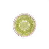 3D printed ceramic coffee mug with ripple texture and green glazed interior from the Migration of Matter collection